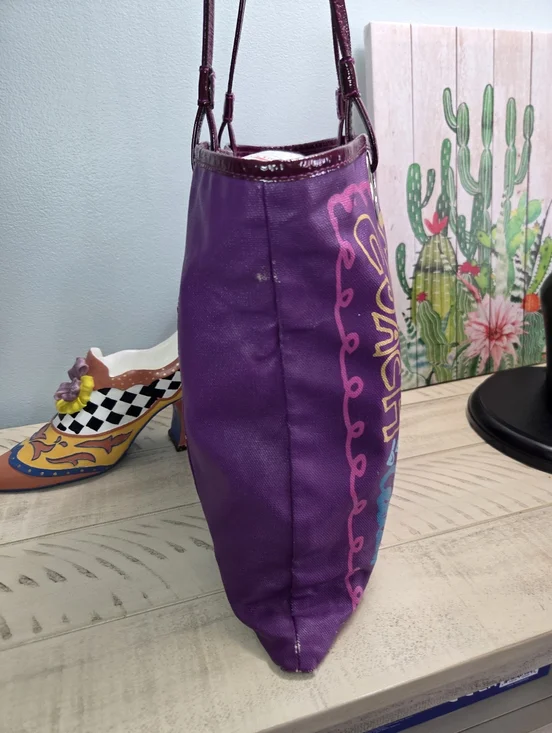 Coach Poppy Evie Tote from the vintage Poppy Collection, Multicolor, EUC - Picture 10 of 16